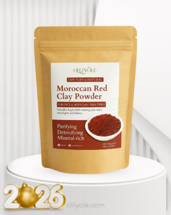 OlliYole Moroccan Red Clay Powder Detoxifying & Purifying Face Mask