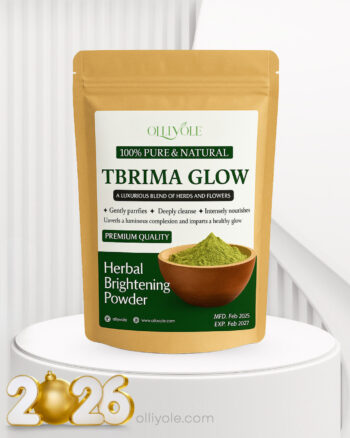 OlliYole Tebrima Glow Herbal Powder Brightening & Radiance Booster for Face & Body