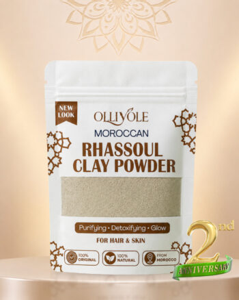 Moroccan Rhassoul (Ghassoul) Clay Powder for Deep Pore Detox and Hair Volumizing Mask